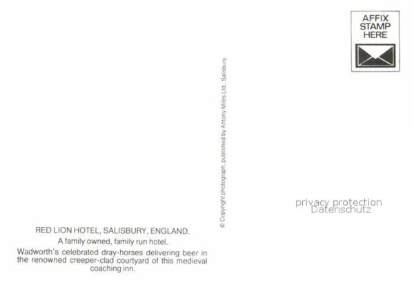 Salisbury Wiltshire Red Lion Hotel dray horses delivering b – Bild 2