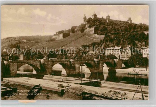 Wuerzburg Alte Mainbrücke und Festung