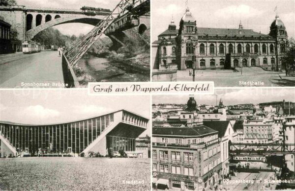Wuppertal Stadthalle Sonnborner Brücke Stadtbad