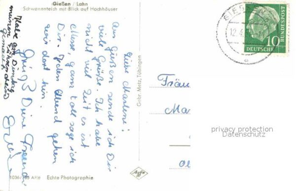 Giessen Lahn Schwanenteich Hochhäuser – Bild 2