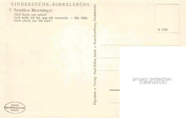 Dinkelsbuehl Kinderzeche Syndikus Memminger – Bild 2