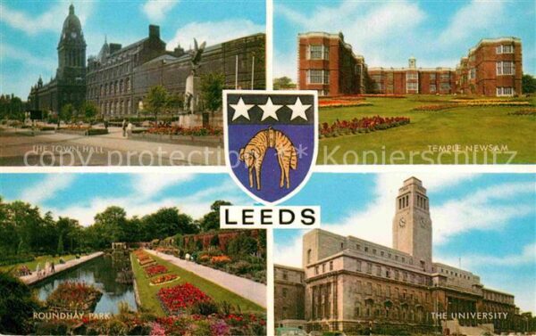 Leeds West Yorkshire Town Hall Rundhay Park Universität Temp