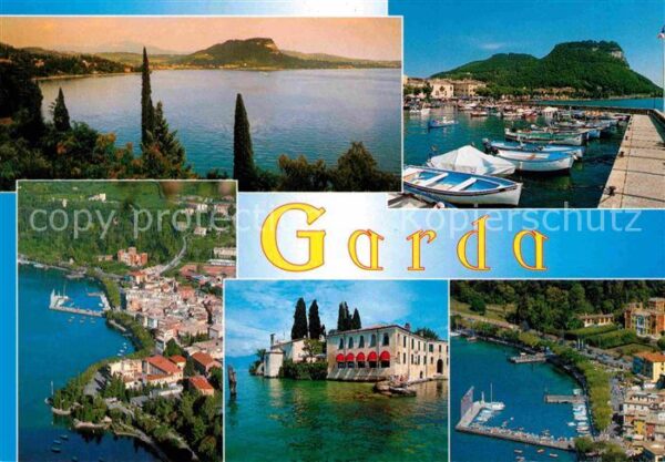 Garda Lago di Garda Fliegeraufnahme Hafen Panorama