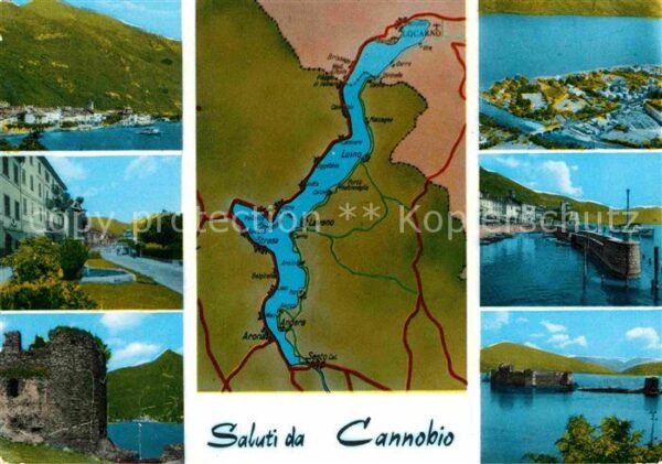 Cannobio Lago Maggiore Hafen Burg Panorama