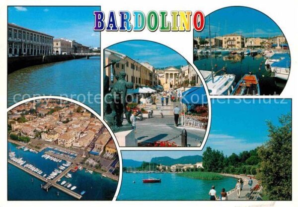 Bardolino Lago di Garda Fliegeraufnahme Hafen Pomenade
