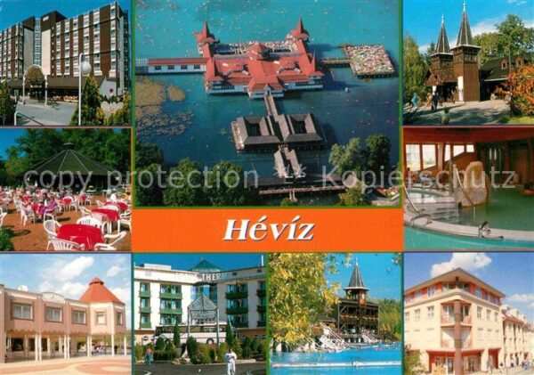 Heviz Fliegeraufnahme Hallenbad Kurpavillon F