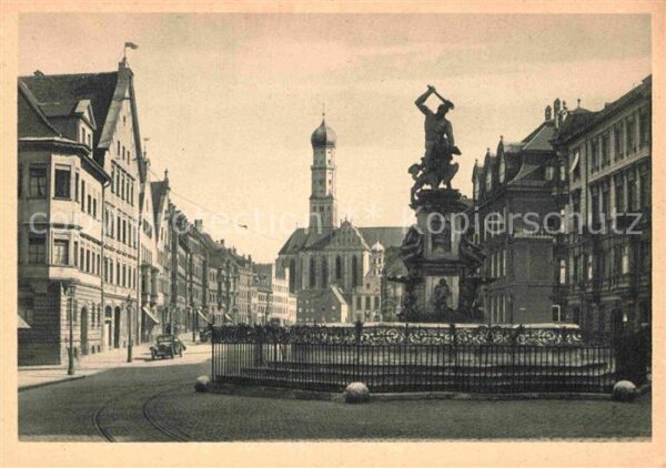 Augsburg Maximilianstrasse Herkulesbrunnen