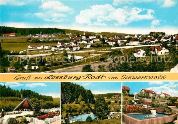 Lossburg Panorama Freibad Brunnen Pavillon