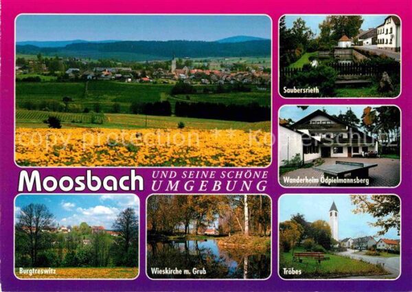 Moosbach Sulzberg Panorama Burgtreswitz Wieskirche Tröbes