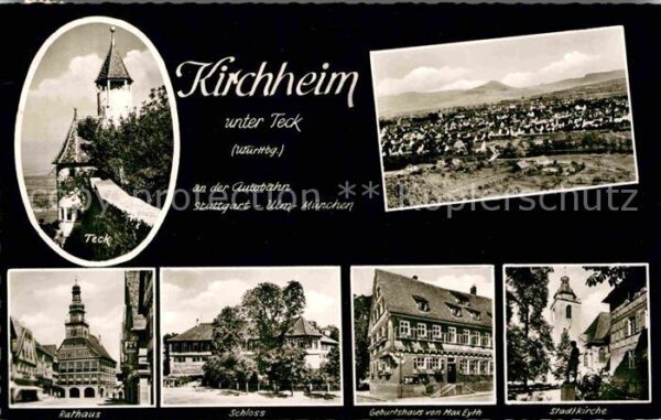 Kirchheim Teck Teck Panorama Rathaus Schloss Geburtsha