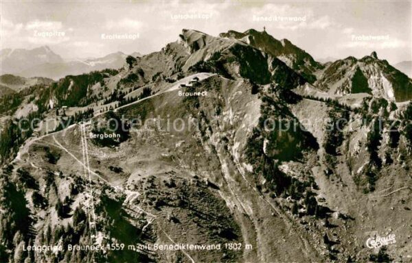 Lenggries Fliegeraufnahme mit Brauneck und Benedi