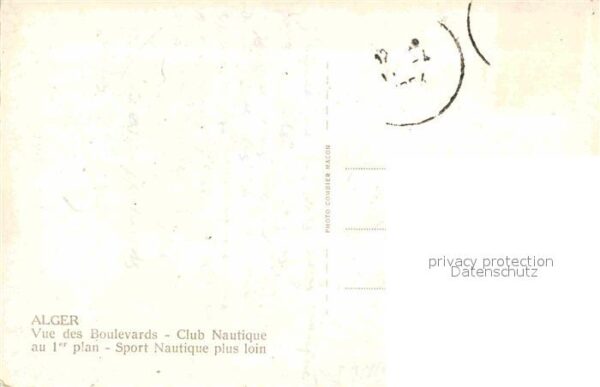 Alger Algerien Vue des Boulevards Club Nautique au 1er – Bild 2