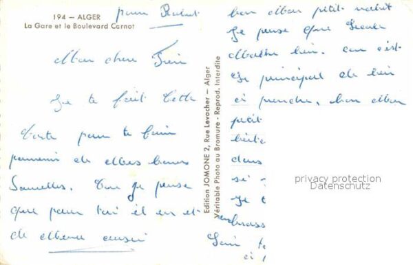Alger Algerien La Gare et le Boulevard Carnot – Bild 2