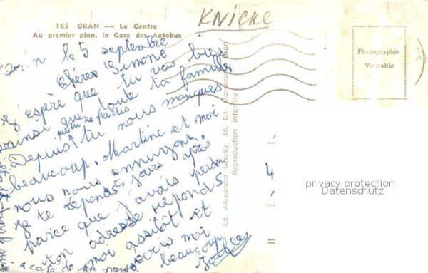Oran Algerie Le Centre Au premier plan la Gare des A – Bild 2