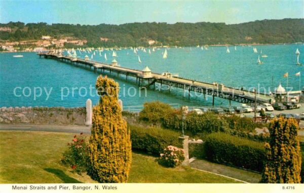 Bangor Wales Menai Straits and Pier