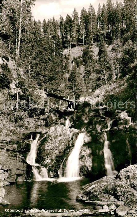 Roetenbach Baden Rötenbachschlucht Wasserfall