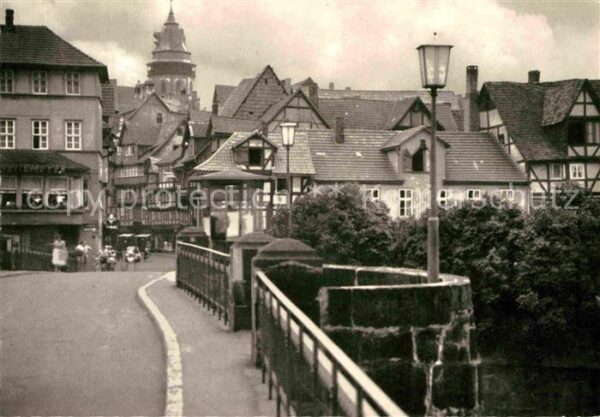 Hann. Muenden Weserbrücke mit St Blasienkirche