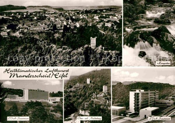 Manderscheid Eifel Panorama Horngraben LVA Sanatorium Ober