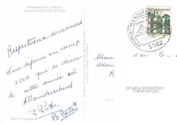 Manderscheid Eifel Panorama Horngraben LVA Sanatorium Ober – Bild 2