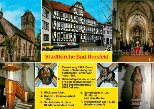 Bad Hersfeld Stadtkirche Dekanatsgebäude Altar Kanze