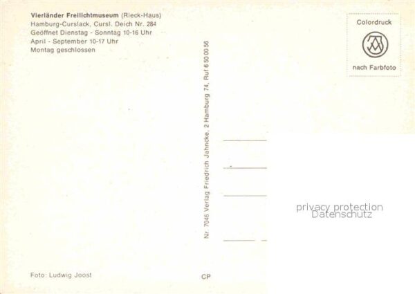 Curslack Vierländer Freilichtmuseum Rieck Haus – Bild 2