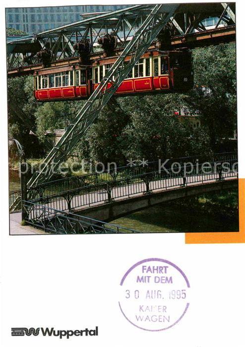Wuppertal Schwebebahn Kaiserwagen am Bismarcksteg