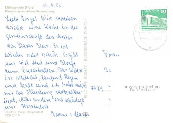 Elbingerode Harz Diakonissenmutterhaus Neuvandsburg – Bild 2