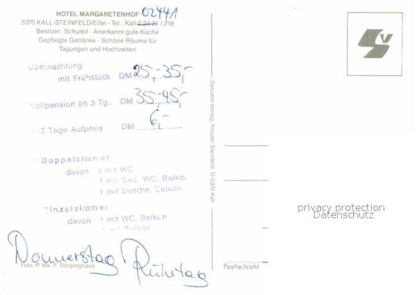 Steinfeld Kall Hotel Margaretenhof Gaststube Terrasse – Bild 2