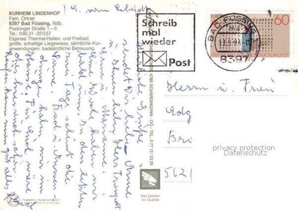 Bad Fuessing Kurheim Lindenhof Fliegeraufnahme Gasts – Bild 2