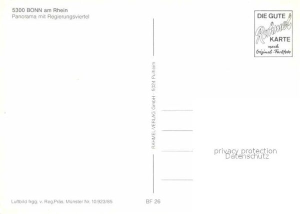 Bonn Rhein Fliegeraufnahme Regierungsviertel – Bild 2