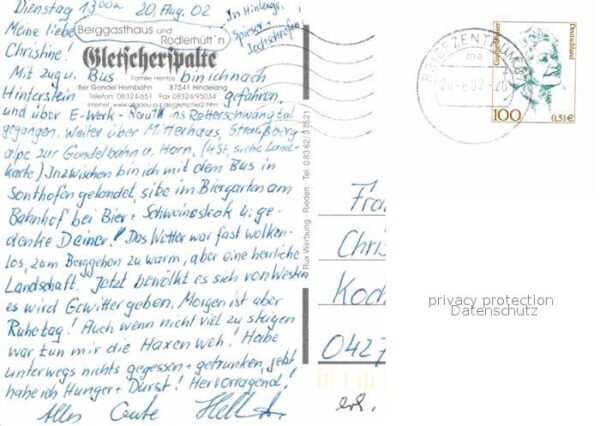 Hindelang Berggasthaus und Rodlerhüttn Gletschers – Bild 2