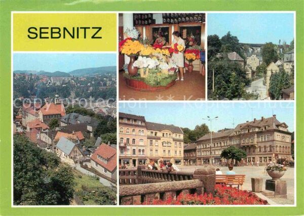 Sebnitz Blick auf die Stadt Kunstblume Sebnitz