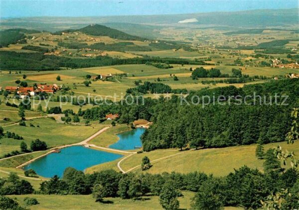 Rhoen Region Blick von der Wasserkuppe Eube über Guc