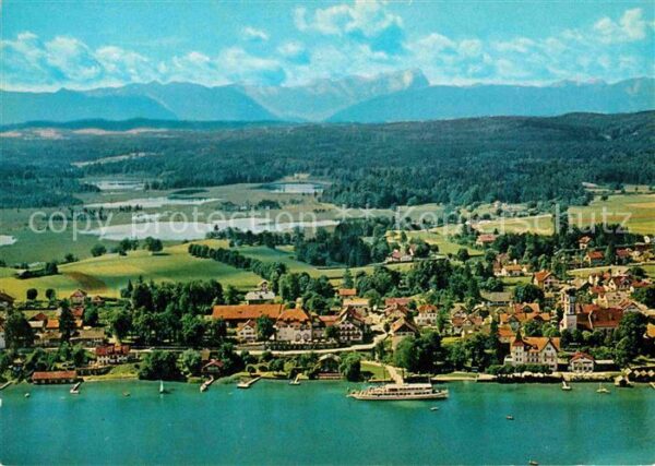 Seeshaupt mit Zugspitze und Starnberger See Flieg