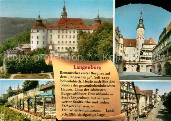Langenburg Wuerttemberg Schloss Stadtkirche Fachwerkhäuser