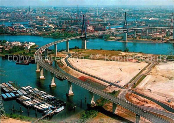 Hamburg Köhlbrandbrücke Fliegeraufnahme
