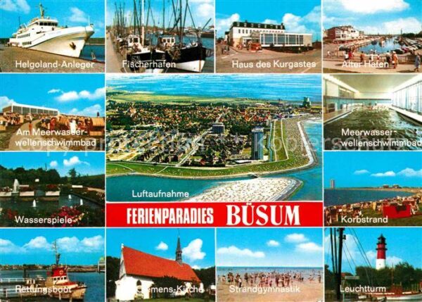 Buesum Nordseebad Helgoland Anleger Fischerhafen Haus des