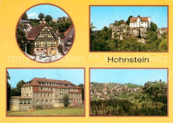 Hohnstein Saechsische Schweiz Markt Jugendburg Ernst Thälmann FDGB Er
