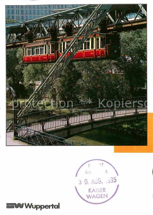 Wuppertal Schwebebahn Kaiserwagen am Bismarcksteg