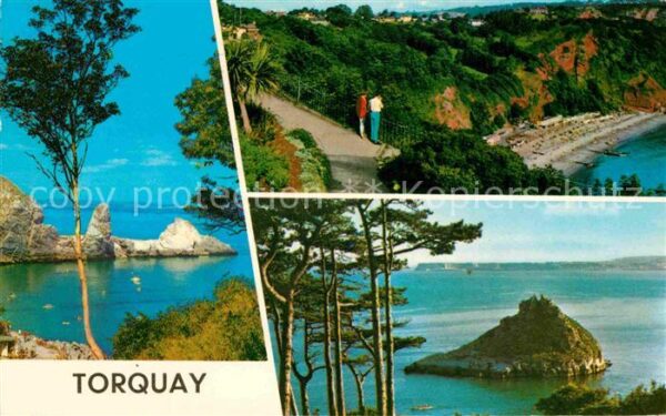 Torquay UK Bucht Küste Strand Insel
