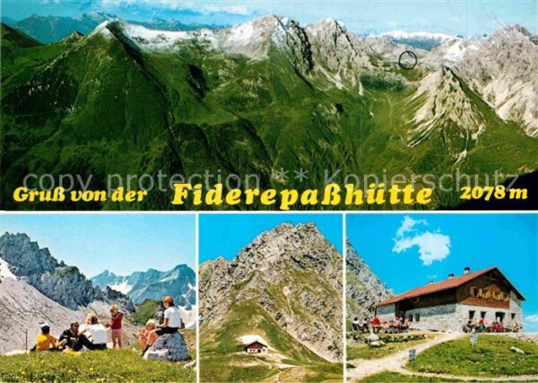 Fiderepasshuette Alpenpanorama Bergwandern Allgäuer Alpe