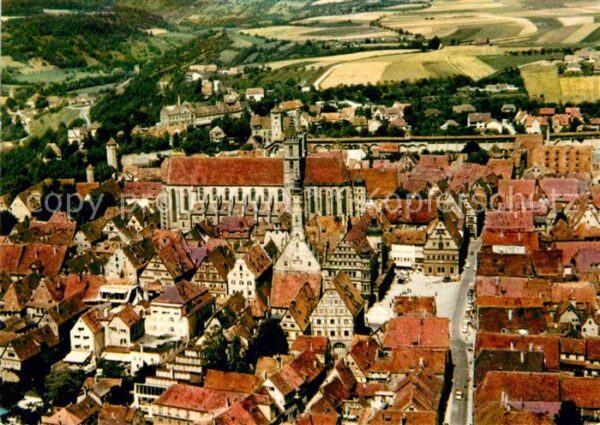 Rothenburg Tauber Altstadt Kirche Fliegeraufnahme