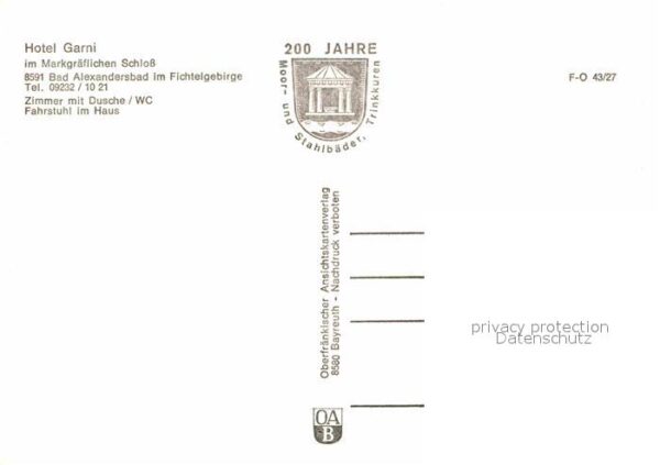 Bad Alexandersbad Hotel Garni im Markgräflichen Schloss H – Bild 2