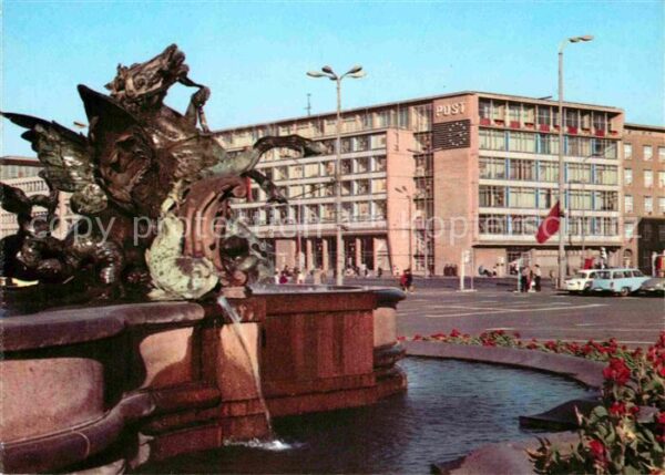 Leipzig Hauptpostamt Karl Marx Platz Messestadt