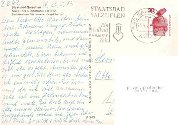 Bad Salzuflen Kurklinik Lipperland der BfA Sanatorium – Bild 2