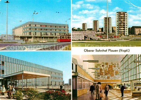 Plauen Vogtland Oberer Bahnhof Hochhäuser