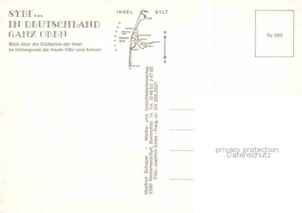 Insel Sylt Südspitze der Insel im Hintergrund Inse – Bild 2