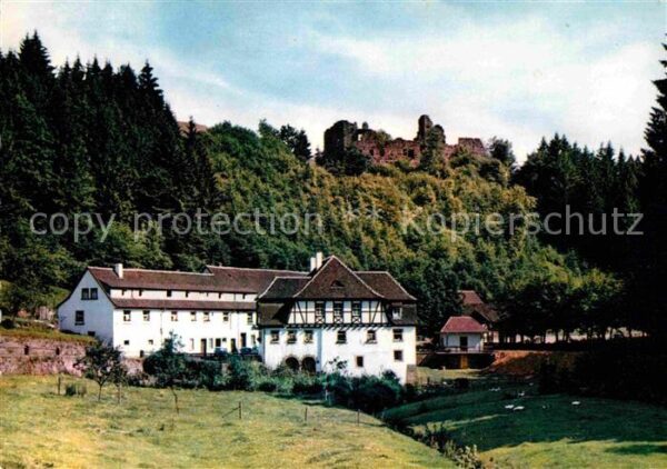 Kaiserslautern Klugsche Mühle mit Burgruine Wilensein