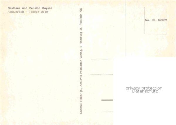 Rantum Sylt Gasthaus Pension Boysen – Bild 2
