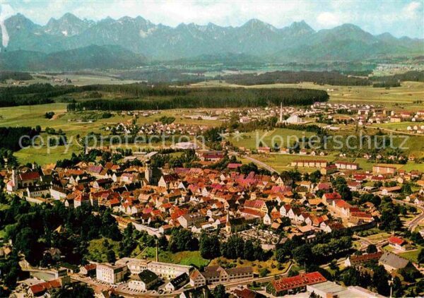 Schongau Alpenpanorama Fliegeraufnahme